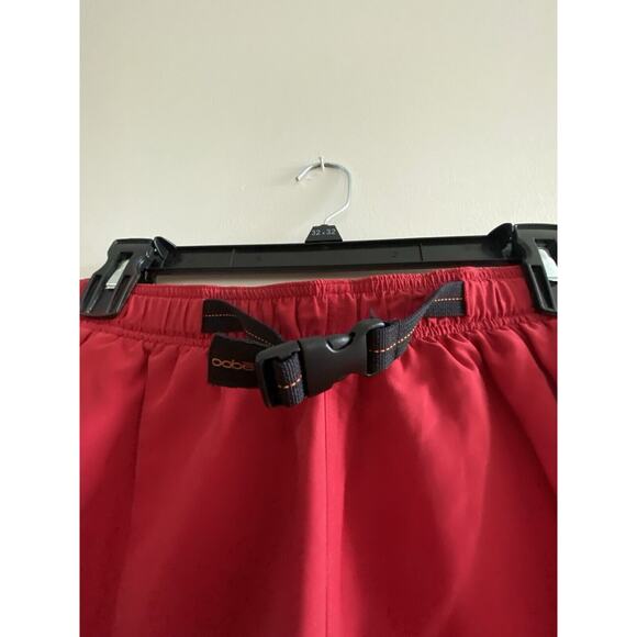 NEW OOBE Mens Cargo Trail Shorts Red Size MED Utility STRETCH w belt, Pockets - Picture 3 of 7